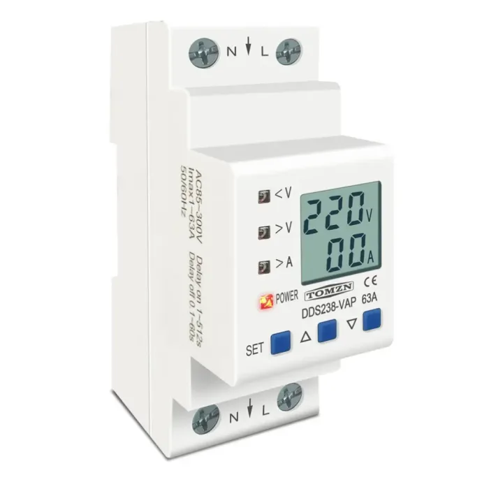 Protector de voltaje y corriente ajustable - 2P 63A - Imagen 2