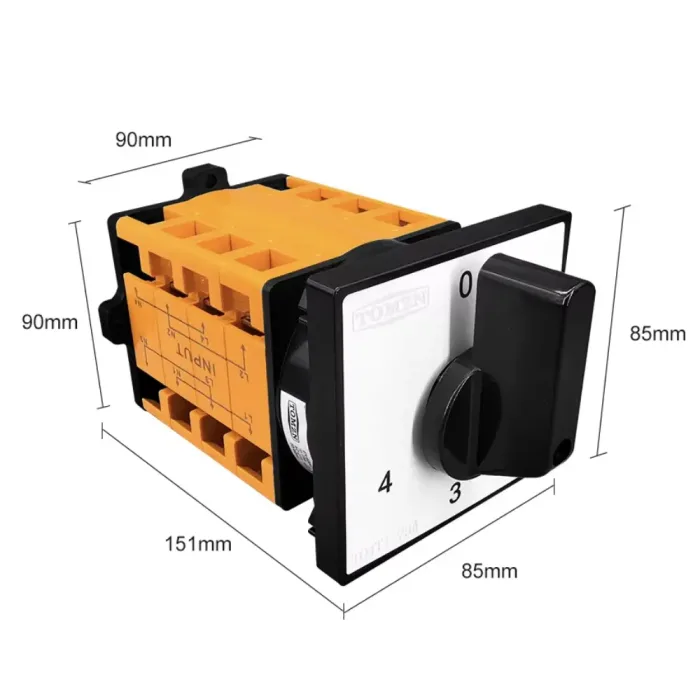 Conmutador Rotativo 230Vca 4 Entradas 1 Salida - 2P 75A - Imagen 5