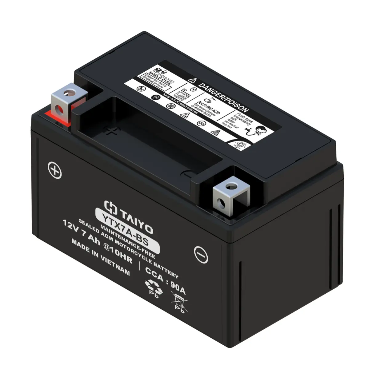 Bateria-para-motos-taiyo-YTX7A-BS Batería para Motos YTX7A-BS (AGM, 12V 7Ah, CCA 90A) - Imagen 1