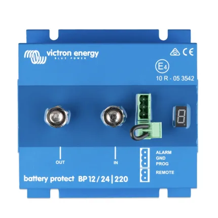 Dispositivo de protección de batería Victron Energy BP 12/24|220, ideal para sistemas de energía.