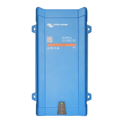 Inversor/cargador Victron Energy MultiPlus 12V 500W 20A para gestión de energía eficiente.