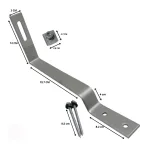 Fijación para Techo de Tejas (P/ Riel CG-010) - Imagen 2
