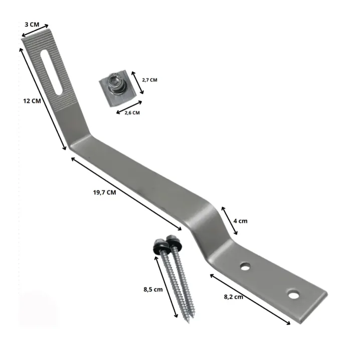 Fijación para Techo de Tejas (P/ Riel CG-010) - Imagen 2