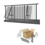 Kit de montaje de panel solar para balcón, optimizando la instalación de energía solar.