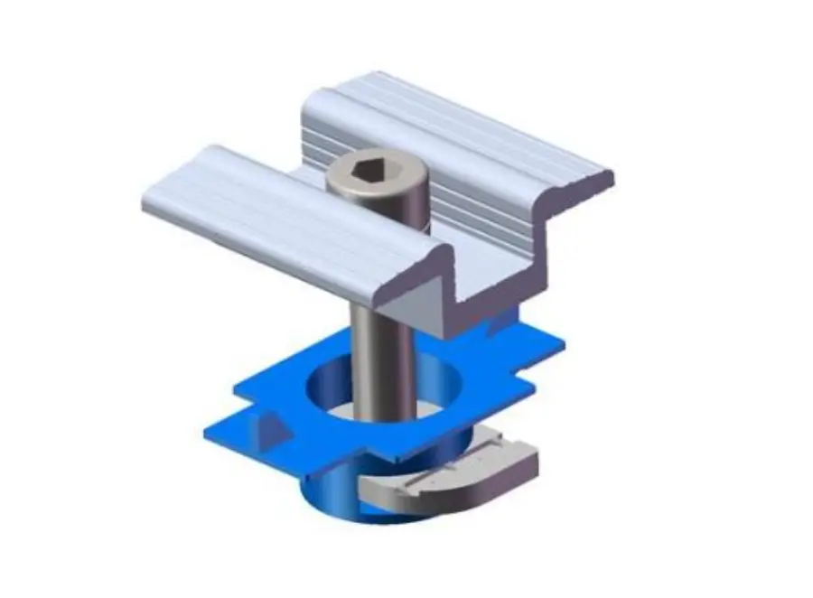 ZAMS-C05-OP1 Mordaza Medio para Panel Solar 30/35mm (para rieles ZAMS-R) - Imagen 1