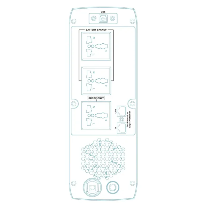 Dispositivo de respaldo de batería y protección contra sobretensiones para dispositivos electrónicos.