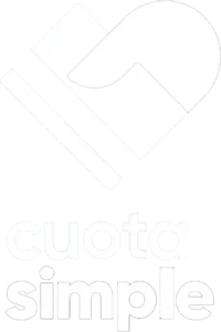 Cuota Simple Logo Vertical Blanco
