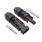 Conectores MC4 para paneles solares, resistentes y duraderos, ideales para sistemas fotovoltaicos.