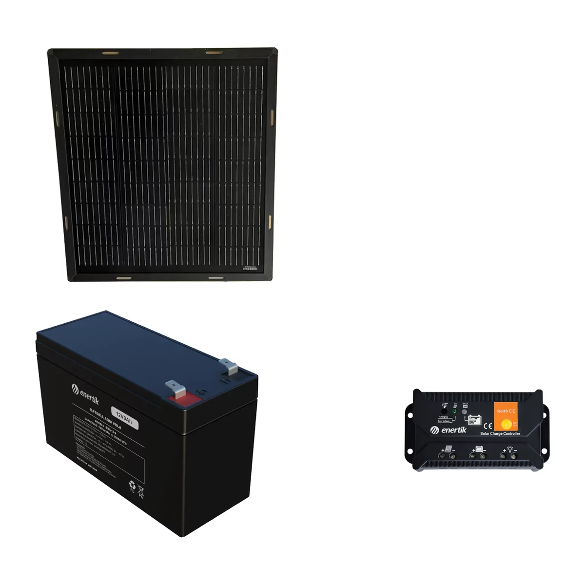 KIT-DC-30W-02 Kit Solar DC · 1 panel 30 W · batería 0,1 kWh