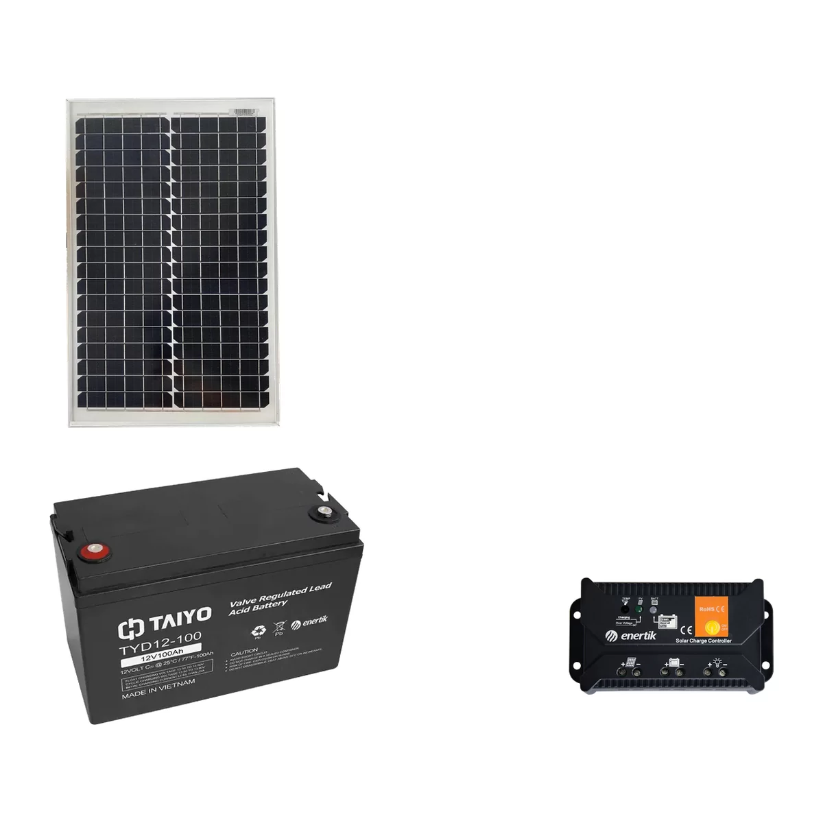 KIT-DC-30W-03 Kit Solar DC · 1 panel 30 W · batería 1,2 kWh - Embarcación