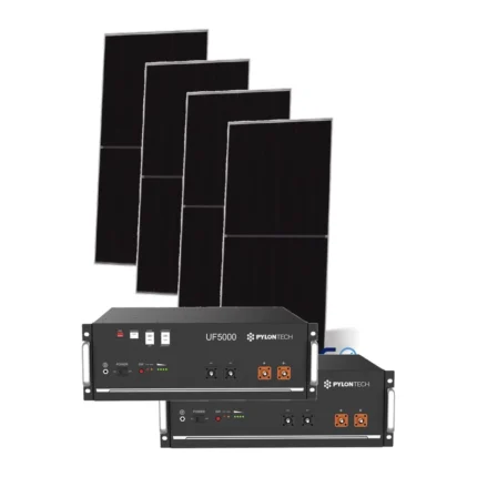 Kit Solar Híbrido 5 kW · 8 paneles 650 W · batería 10,2 kWh