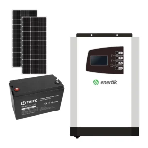 Kit Solar Off-Grid 1 kW · 2 paneles 170 W · batería 1,2 kWh