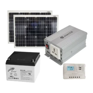Kit Solar Off-Grid 350 W · 2 paneles 50 W · batería 0,3 kWh - Full