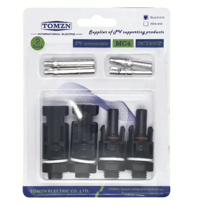 Conector MC4 1000Vcc 32A - Kit 2 Pares (para Paneles Solares) - Imagen 2