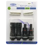 Conector MC4 1500Vcc 45A – Kit 2 Pares (para Montaje PCB / Caja de Distribución) - Imagen 2