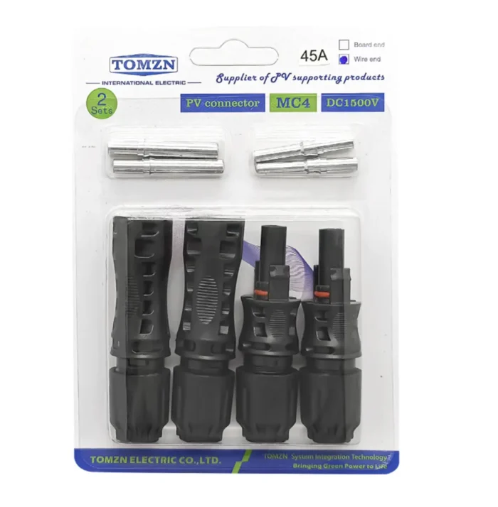 Conector MC4 1500Vcc 45A - Kit 2 Pares (para Paneles Solares) - Imagen 2
