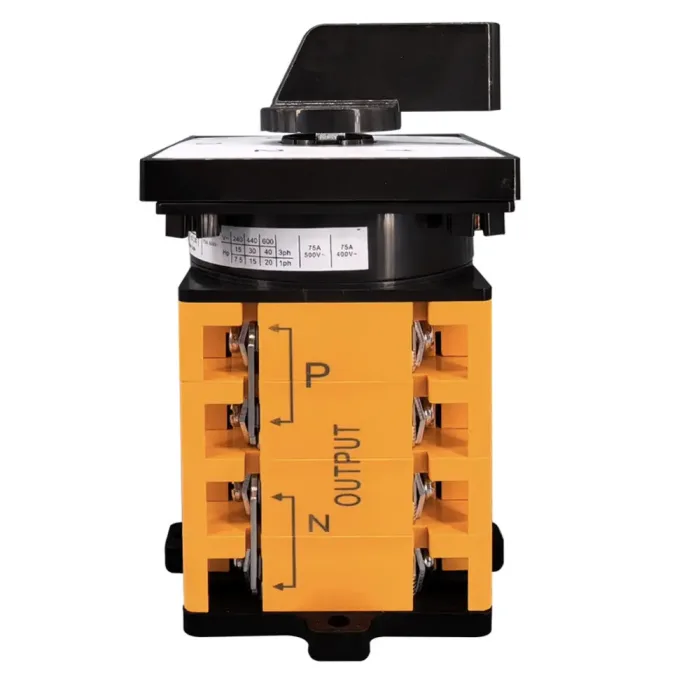 Conmutador Rotativo 230Vca 4 Entradas 1 Salida - 2P 75A - Imagen 3