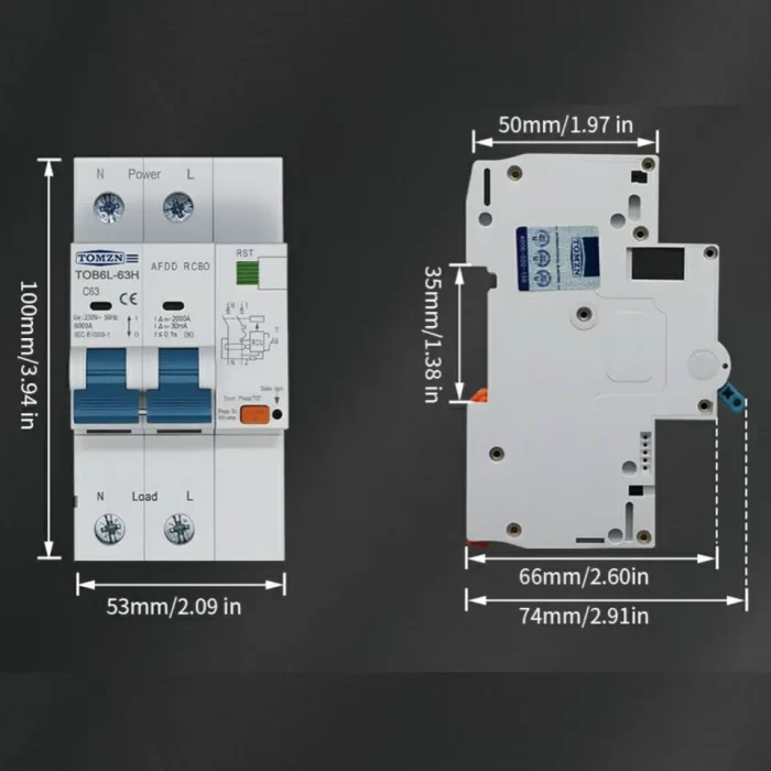 Interruptor de Falla de Arco Eléctrico AFCI - 230/400Vca 2P 32A - Imagen 4