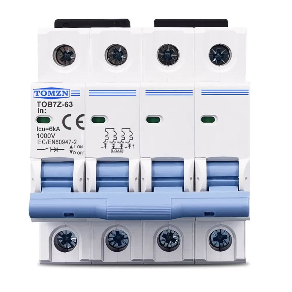 TOB7Z-63-4P-IMG01 Interruptor Termomagnetico de Corriente Continua 1000Vcc - 4P 63A - Imagen 1