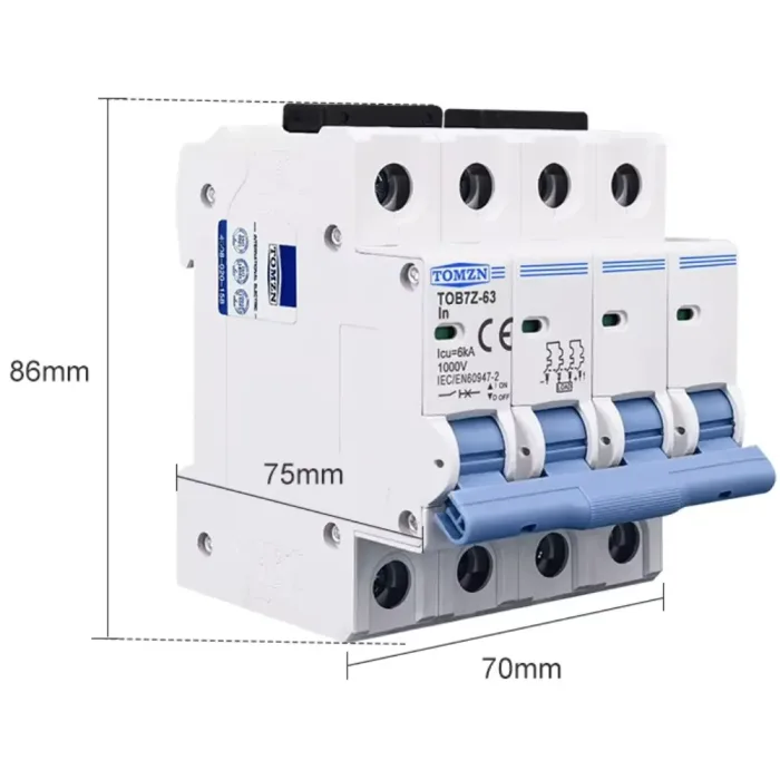 Interruptor Termomagnetico de Corriente Continua 1000Vcc - 4P 63A - Imagen 5