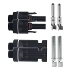 Conector MC4 1500Vcc 45A – Kit 2 Pares (para Montaje PCB / Caja de Distribución)