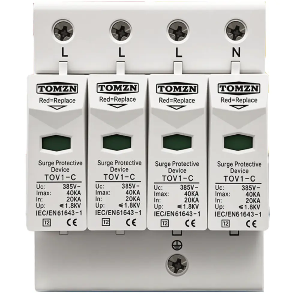 TOV1-C-20KA-40KA-4P-IMG01 Protector Contra Sobretensiones 385Vca - 4P 20/40kA - Imagen 1