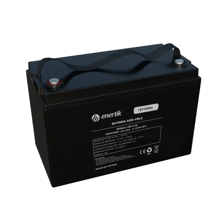 Batería de Ciclo Profundo AGM – Enertik – 12V 100Ah - Imagen 1