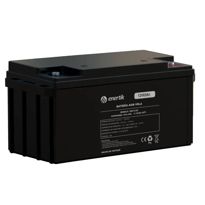 Batería de Ciclo Profundo AGM – Enertik – 12V 65Ah - Imagen 1