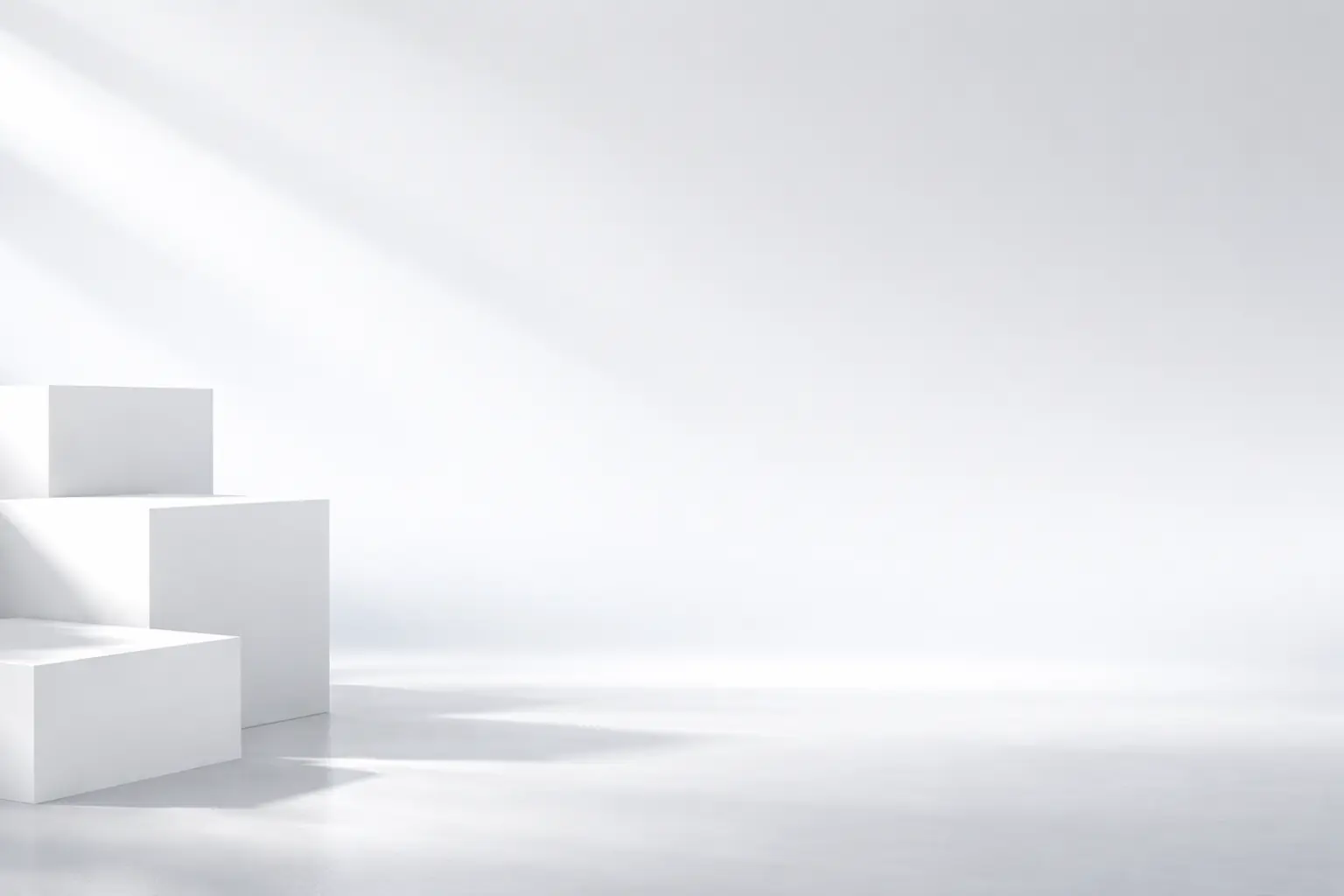 Fondo blanco con bloques minimalistas.